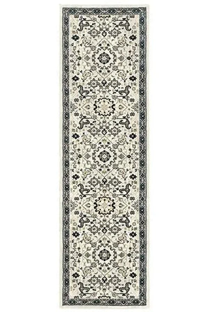 Bowen 73J Ivory Navy Rug