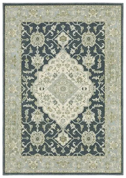 Branson BR05A Blue/Ivory Rug
