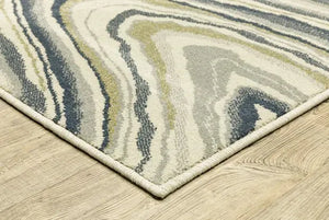 Branson BR07A Ivory/Blue Rug