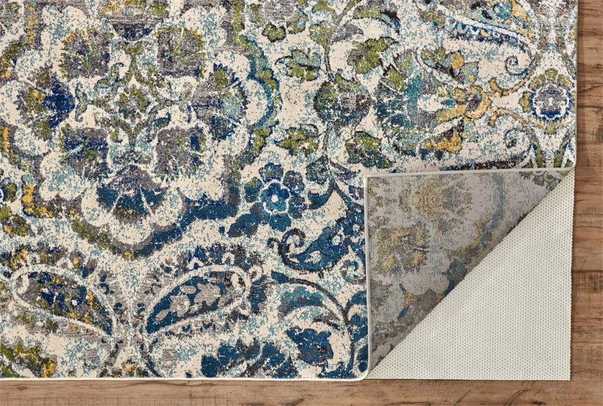 Brixton 3607F Ivory/Teal Rug