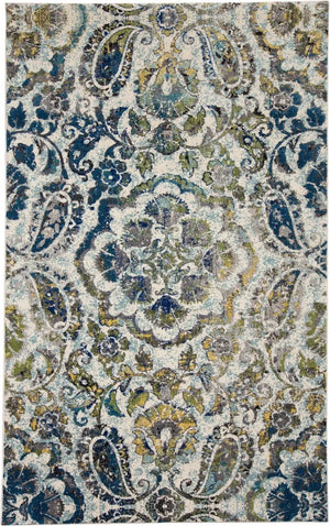 Brixton 3607F Ivory/Teal Rug