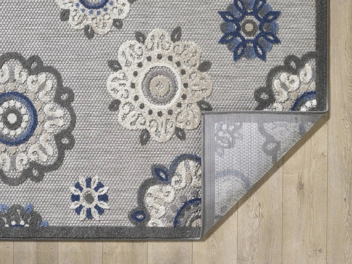 Calla 6932 Grey/Blue Suzani Rug