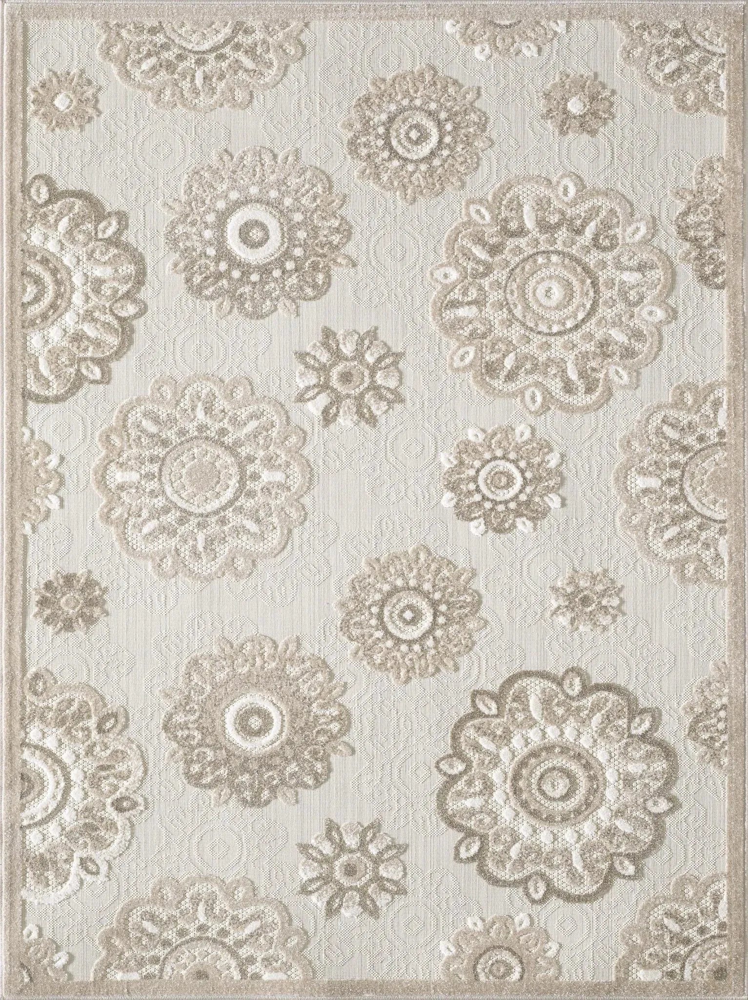 Calla 6933 Taupe Suzani Rug