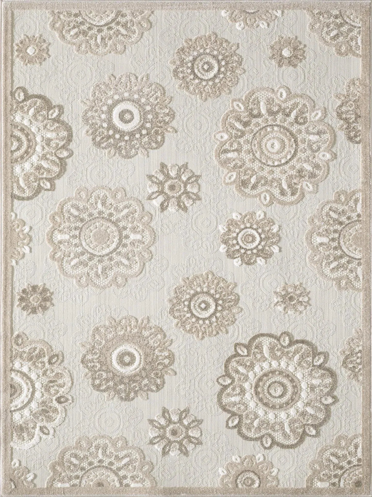 Calla 6933 Taupe Suzani Rug