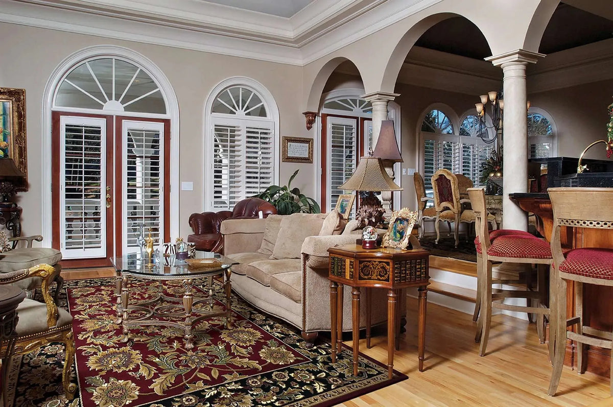 Cambridge 7301 Kashan Red/Black Rug