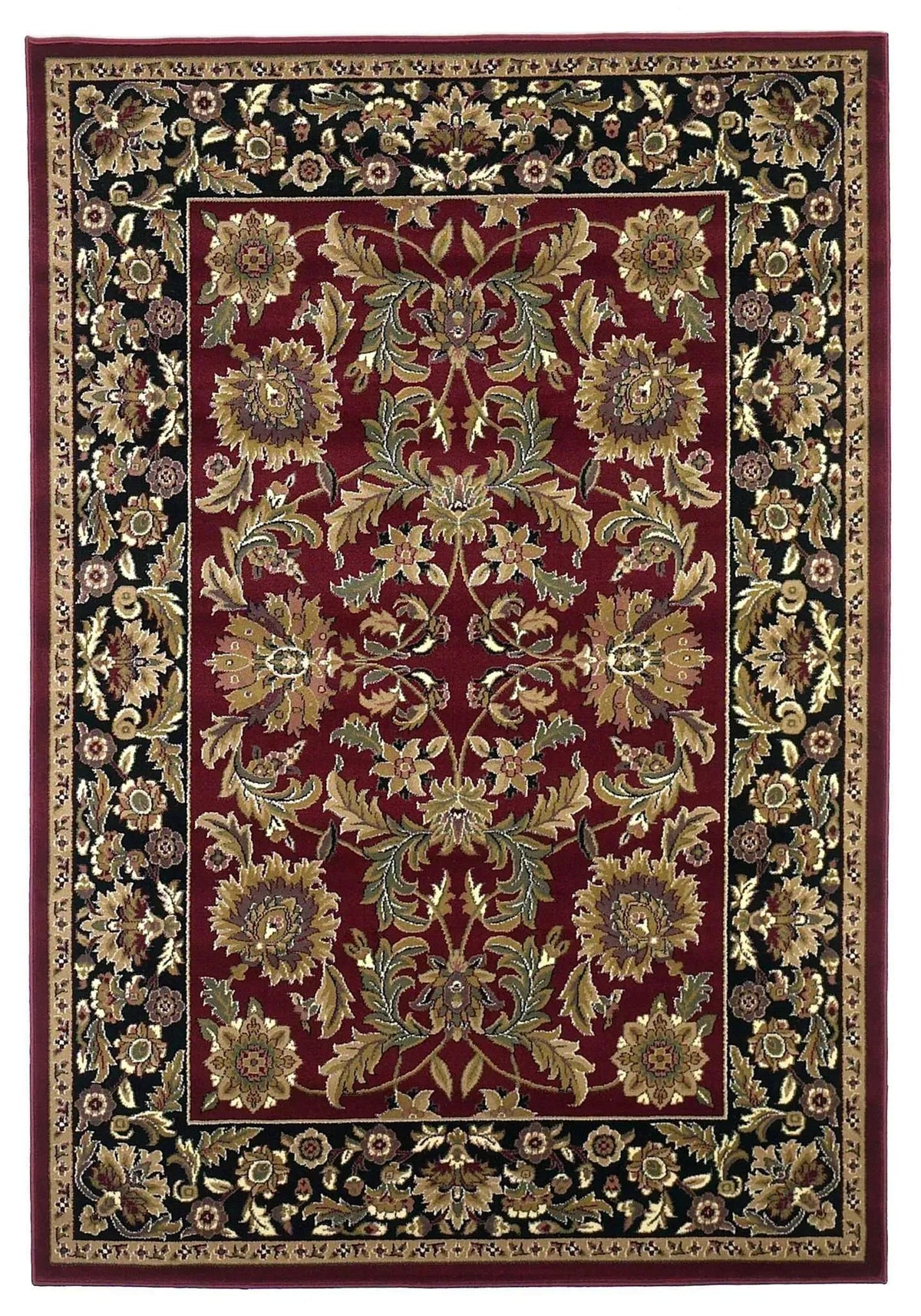 Cambridge 7301 Kashan Red/Black Rug