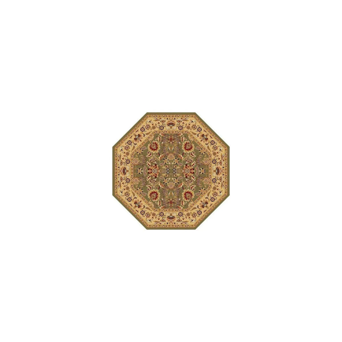 Cambridge-7304 Kashan Green/Taupe Rug