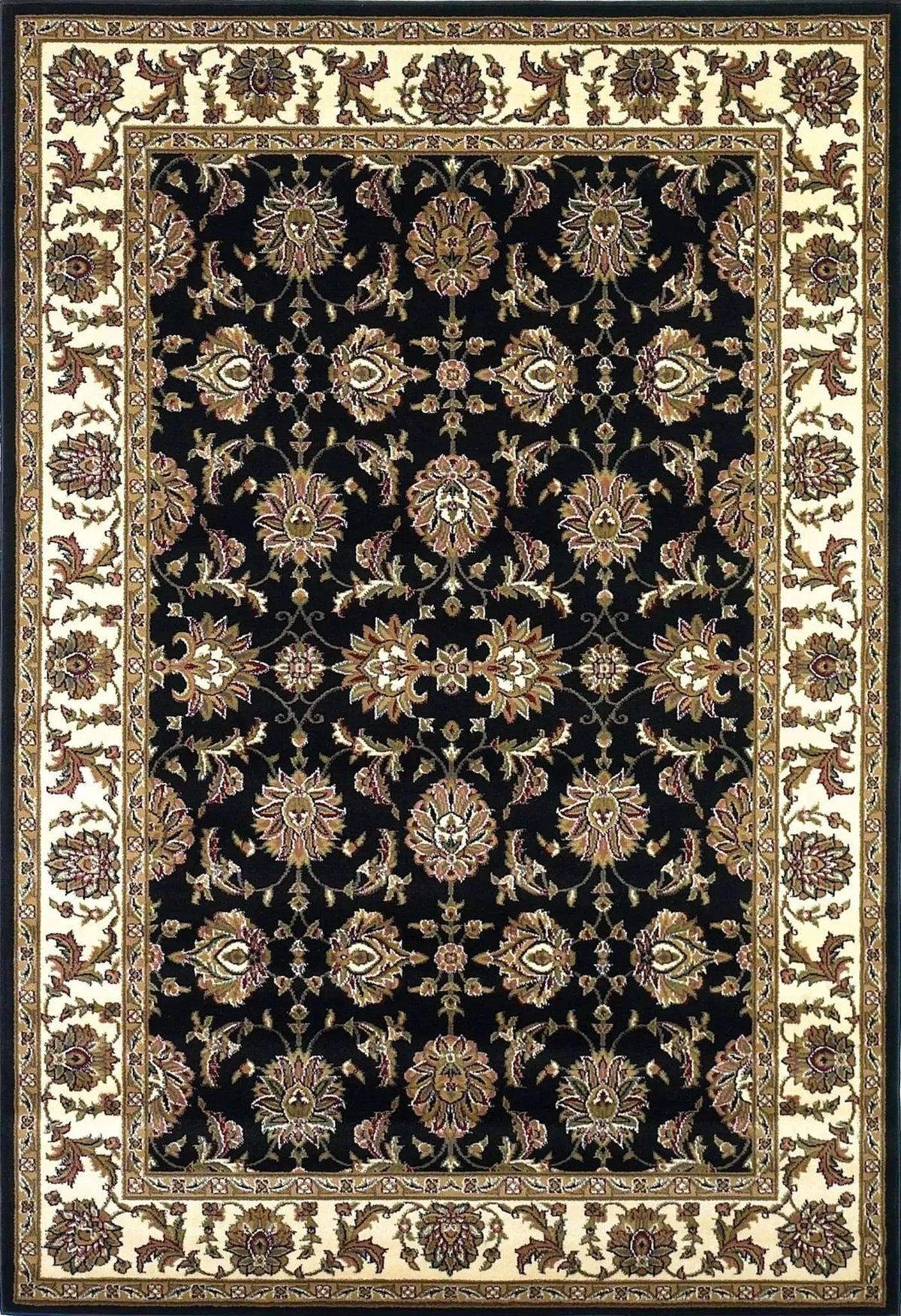 Cambridge 7313 Kashan Black/Ivory Rug
