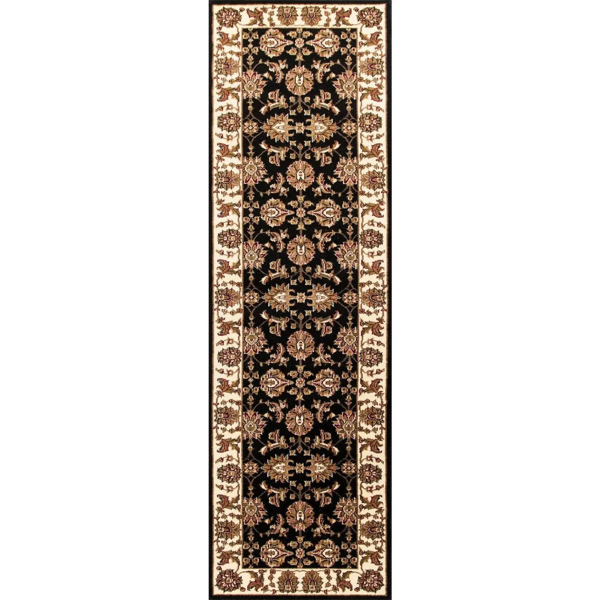 Cambridge-7313 Kashan Black/Ivory Rug