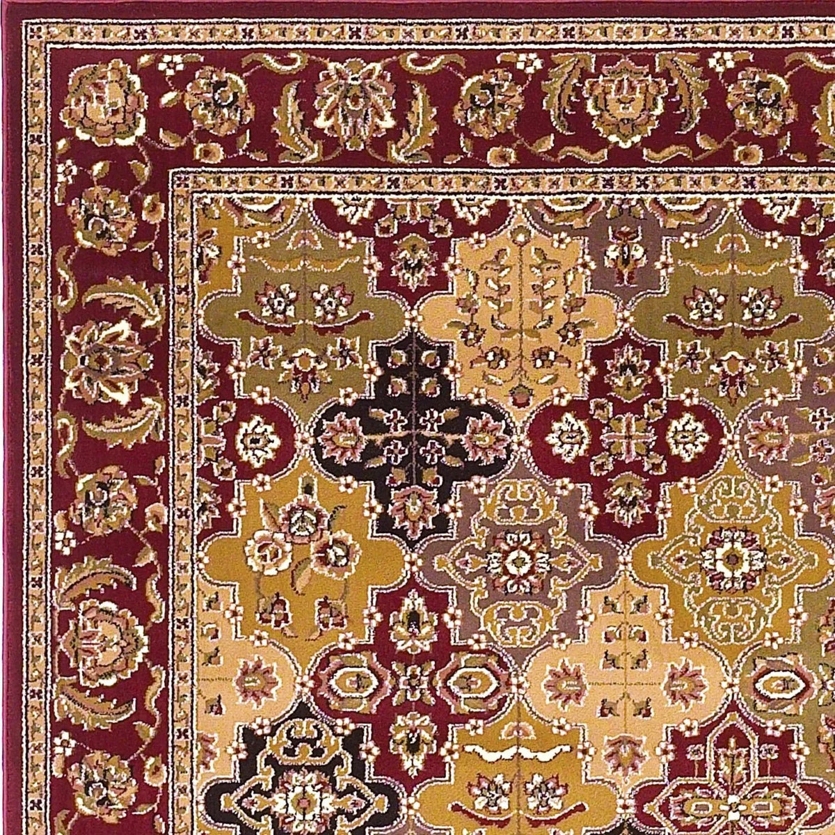 Cambridge 7325 Kashan Panel Red Rug