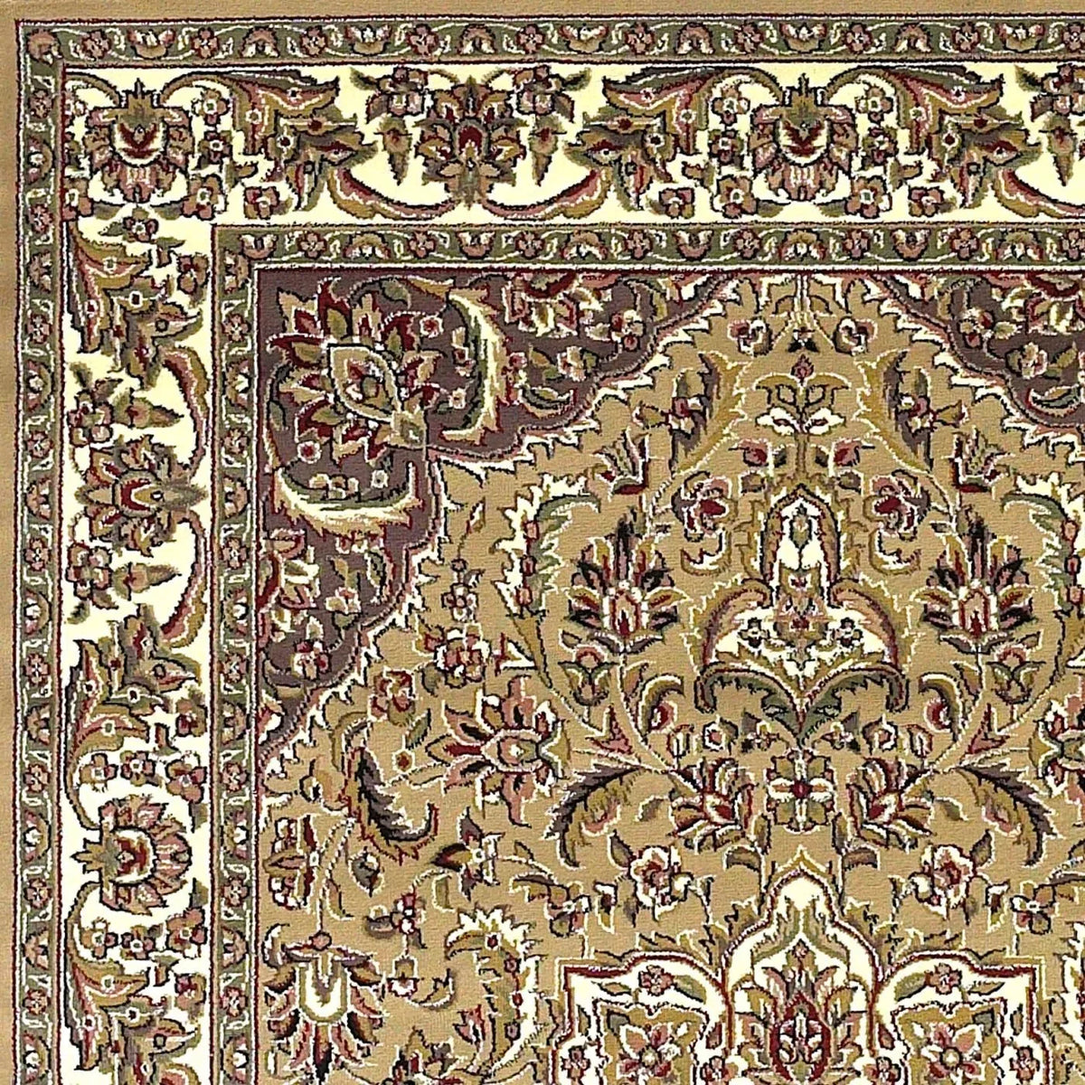 Cambridge 7328 Kashan Medallion Beige/Ivory Rug