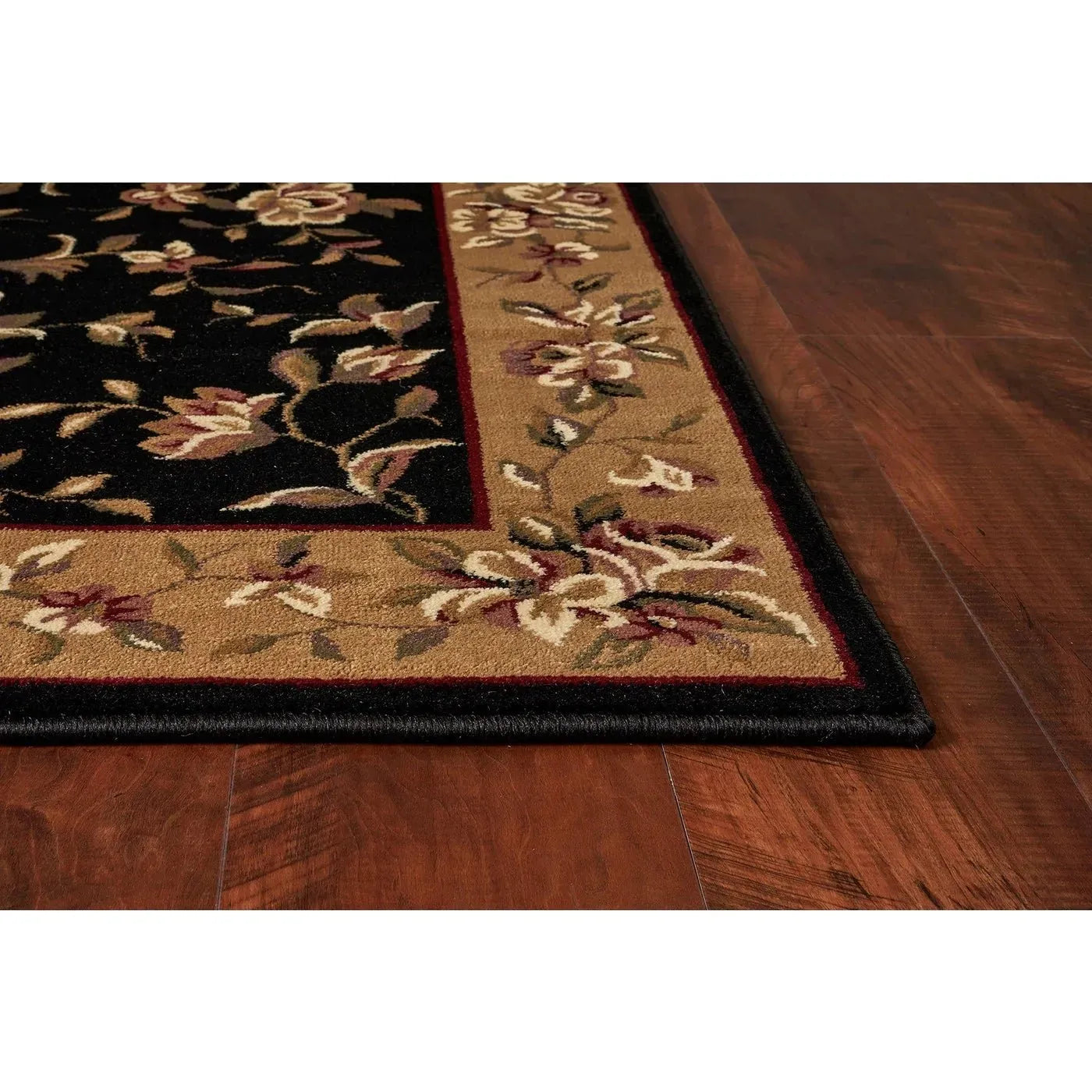 Cambridge 7336 Floral Delight Black/Beige Rug