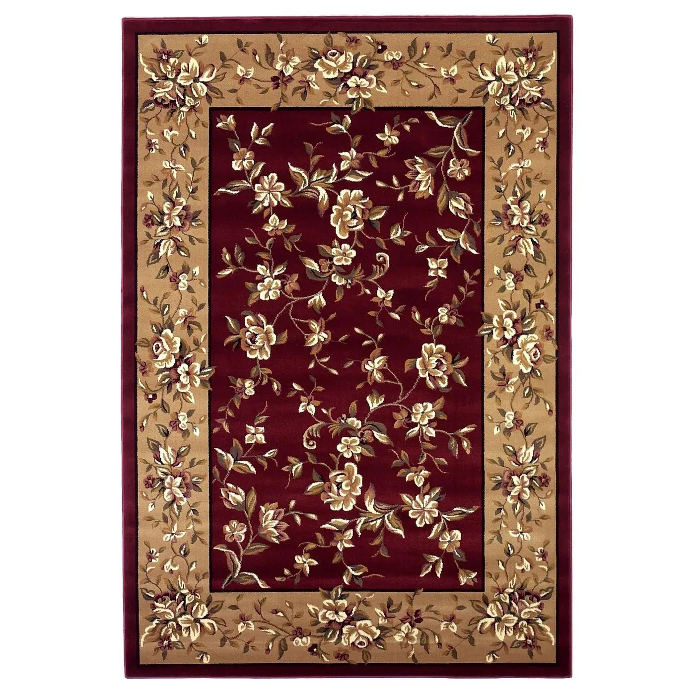 Cambridge 7337 Floral Delight Red/Beige Rug