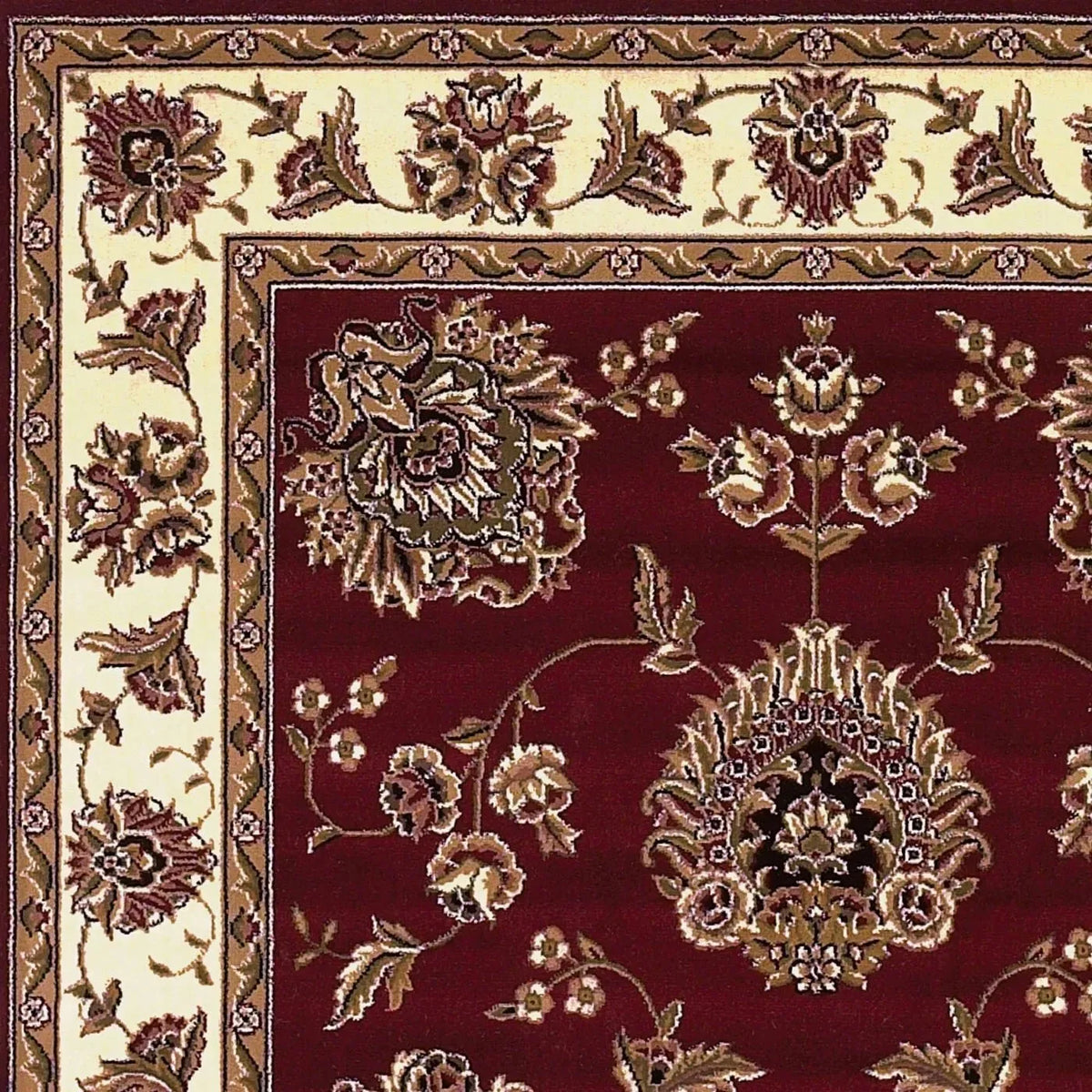 Cambridge 7340 Floral Mahal Red/Ivory Rug