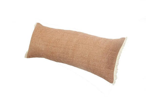 Caramel Coated Fringed  LR07527 Throw Pillow