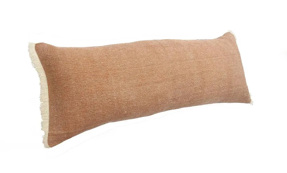 Caramel Coated Fringed  LR07527 Throw Pillow