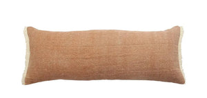 Caramel Coated Fringed  LR07527 Throw Pillow