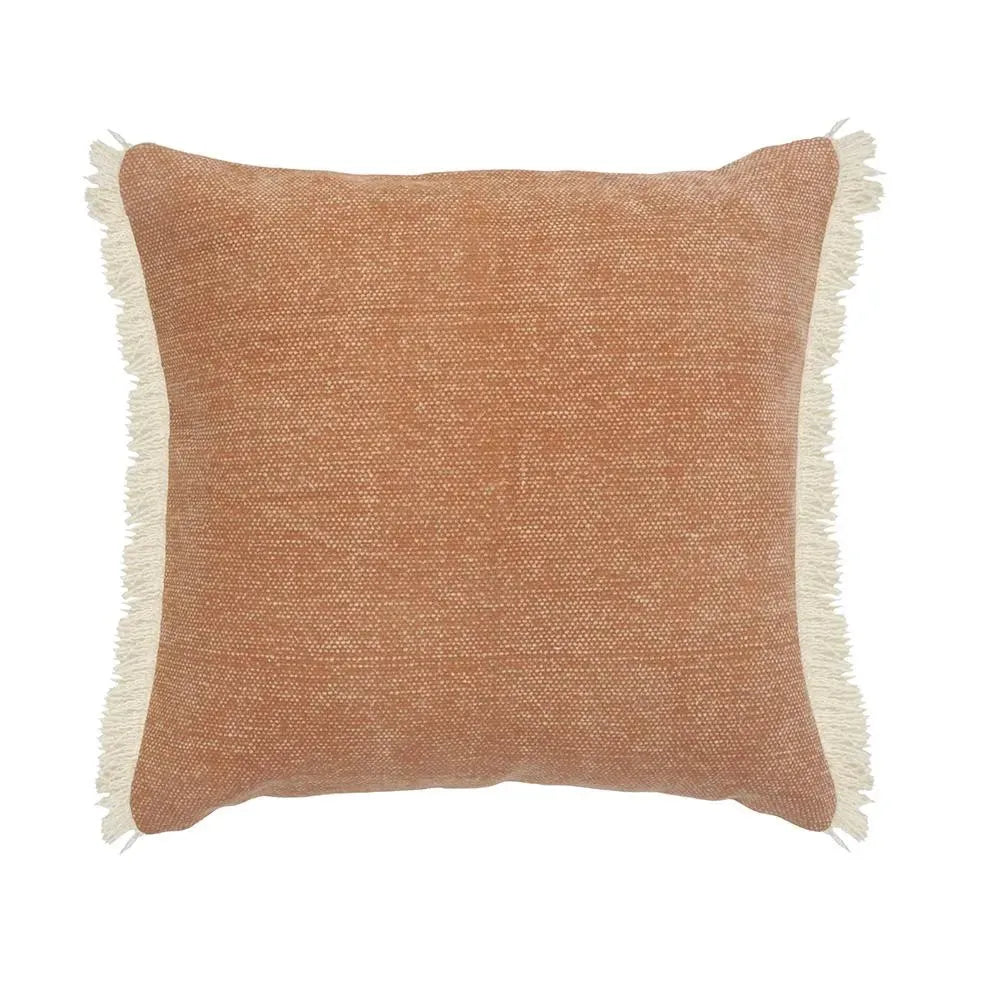 Caramel Coated Fringed  LR07527 Throw Pillow