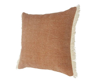 Caramel Coated Fringed  LR07527 Throw Pillow