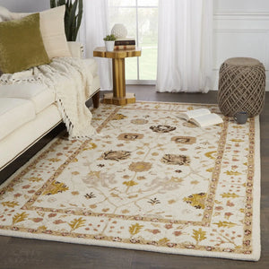 Cardamom Com01 Ahava Ivory/Gold Rug