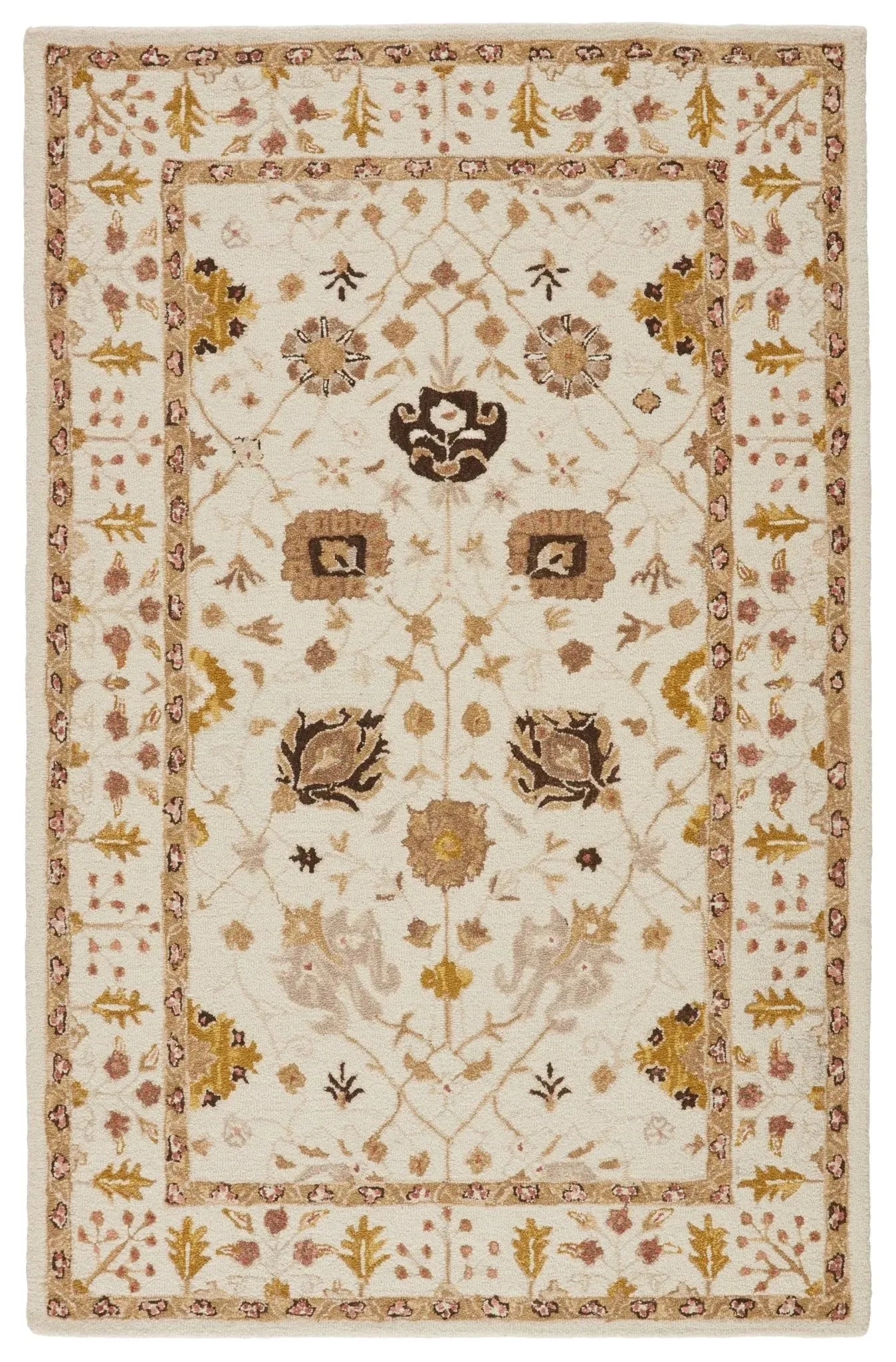Cardamom Com01 Ahava Ivory/Gold Rug