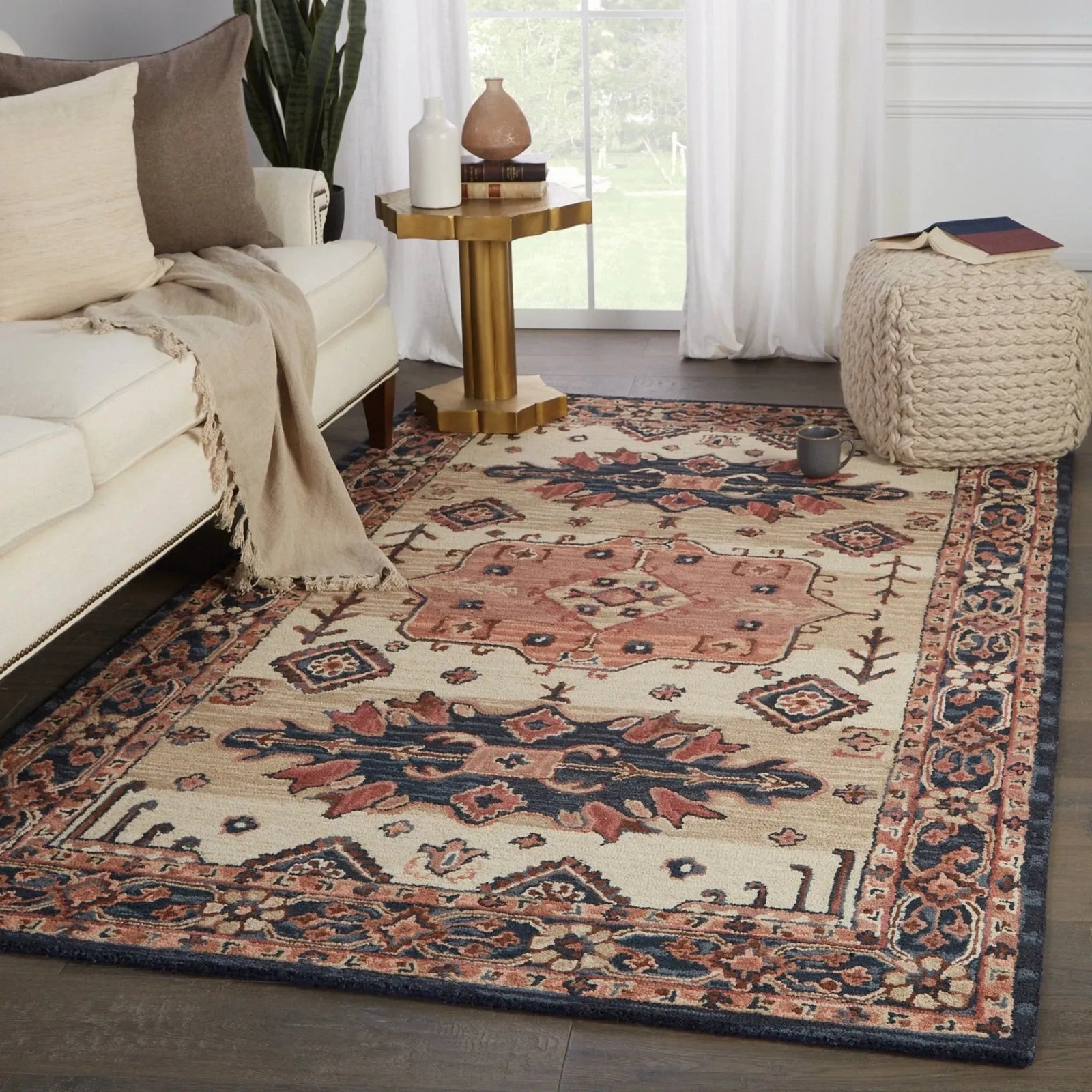 Cardamom Com09 Idina Pink/Dark Blue Rug