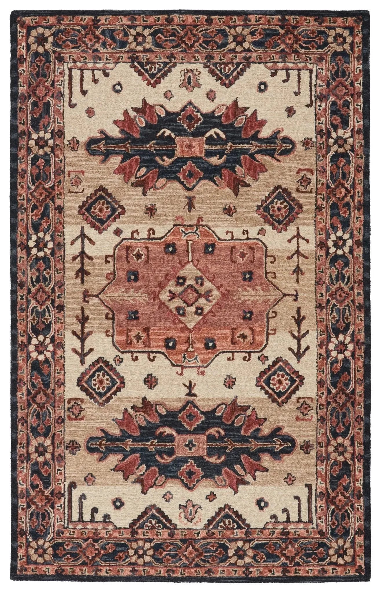 Cardamom Com09 Idina Pink/Dark Blue Rug