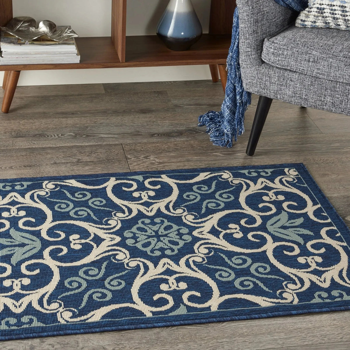 Caribbean CRB02 Navy Rug
