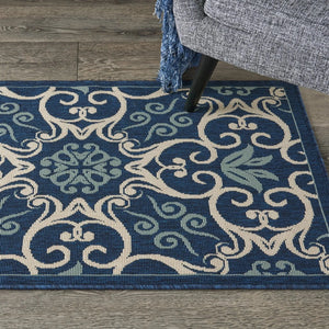 Caribbean CRB02 Navy Rug