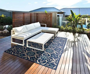 Caribbean CRB02 Navy Rug
