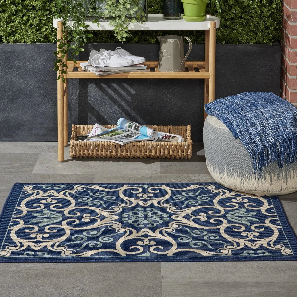 Caribbean CRB02 Navy Rug