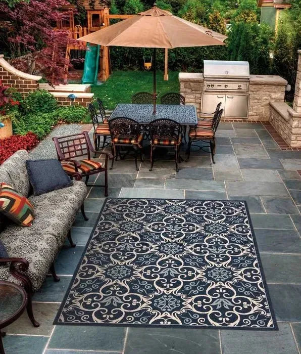 Caribbean CRB02 Navy Rug