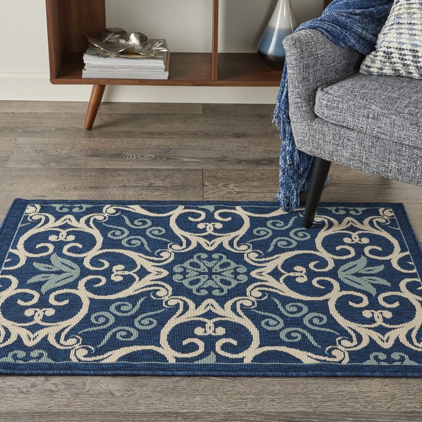 Caribbean CRB02 Navy Rug