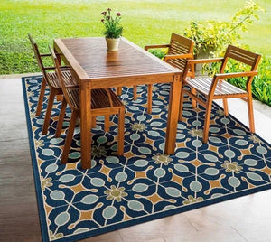 Caribbean CRB07 Navy Rug