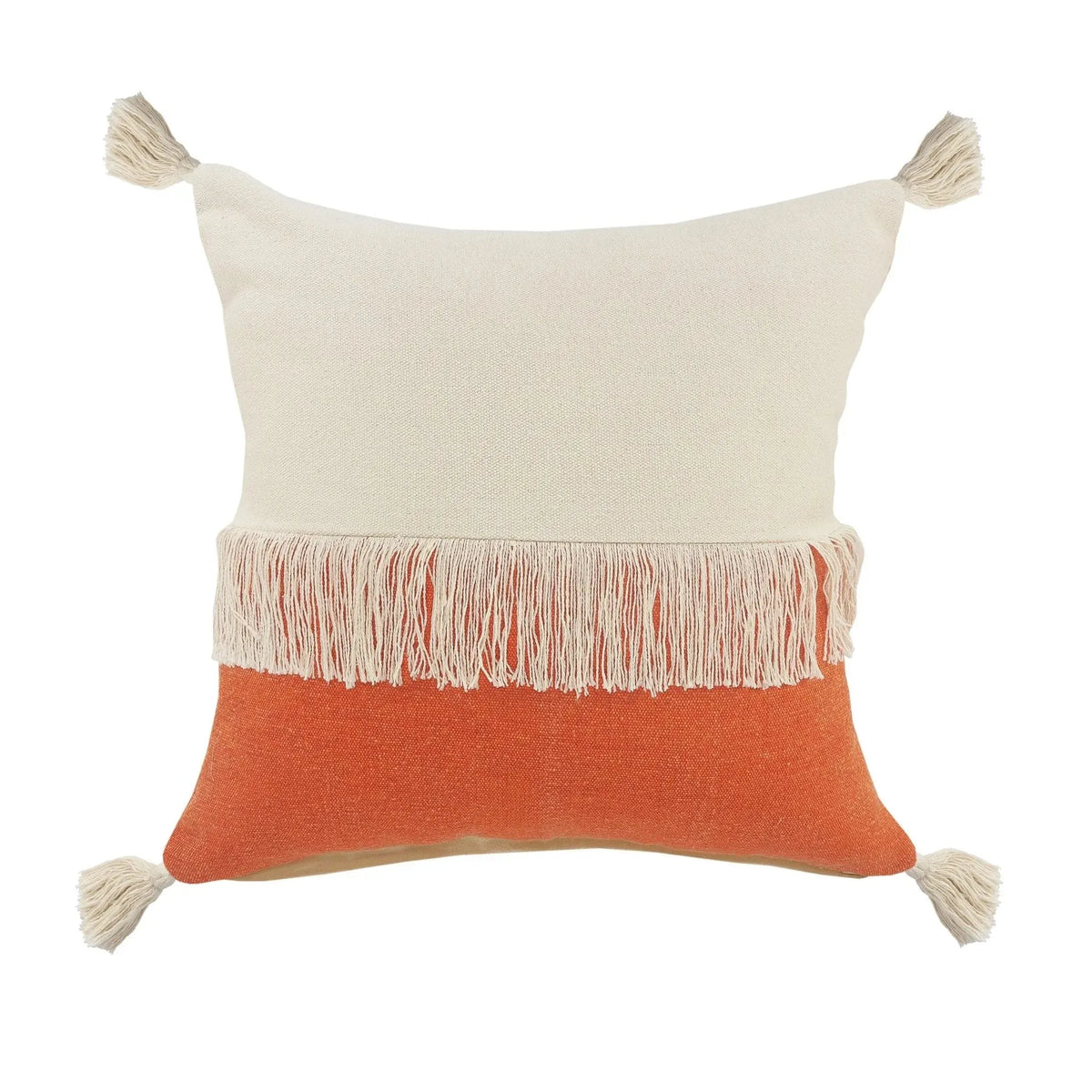 Carnival Lr07664 Pumpkin Orange/Off-White Pillow