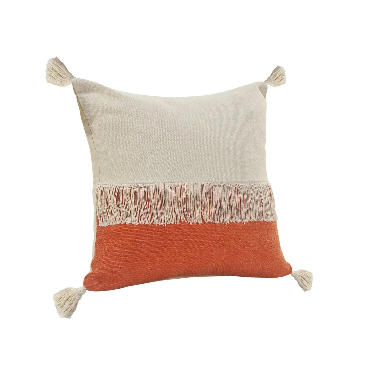 Carnival Lr07664 Pumpkin Orange/Off-White Pillow
