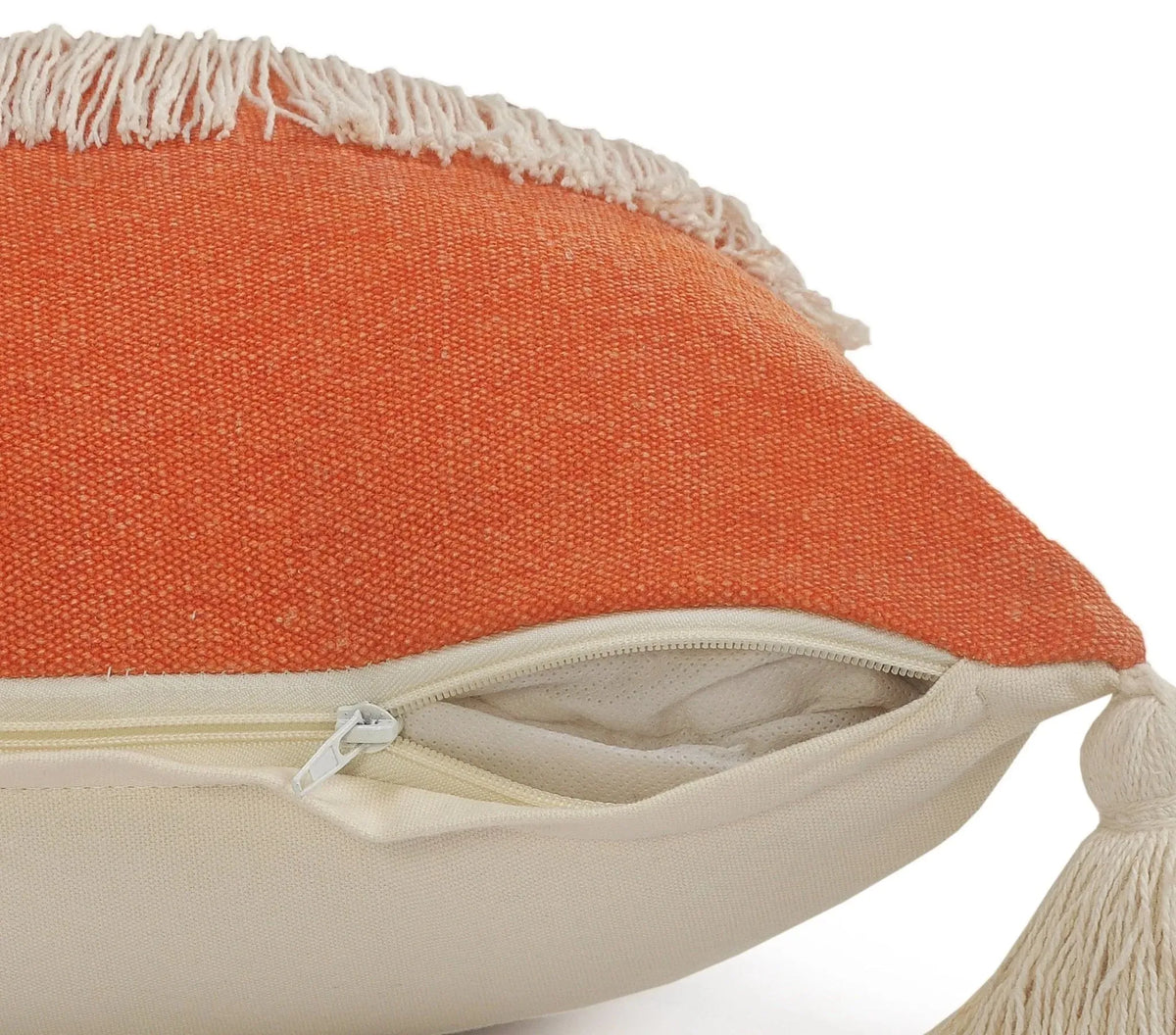 Carnival Lr07664 Pumpkin Orange/Off-White Pillow