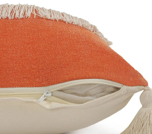 Carnival Lr07664 Pumpkin Orange/Off-White Pillow