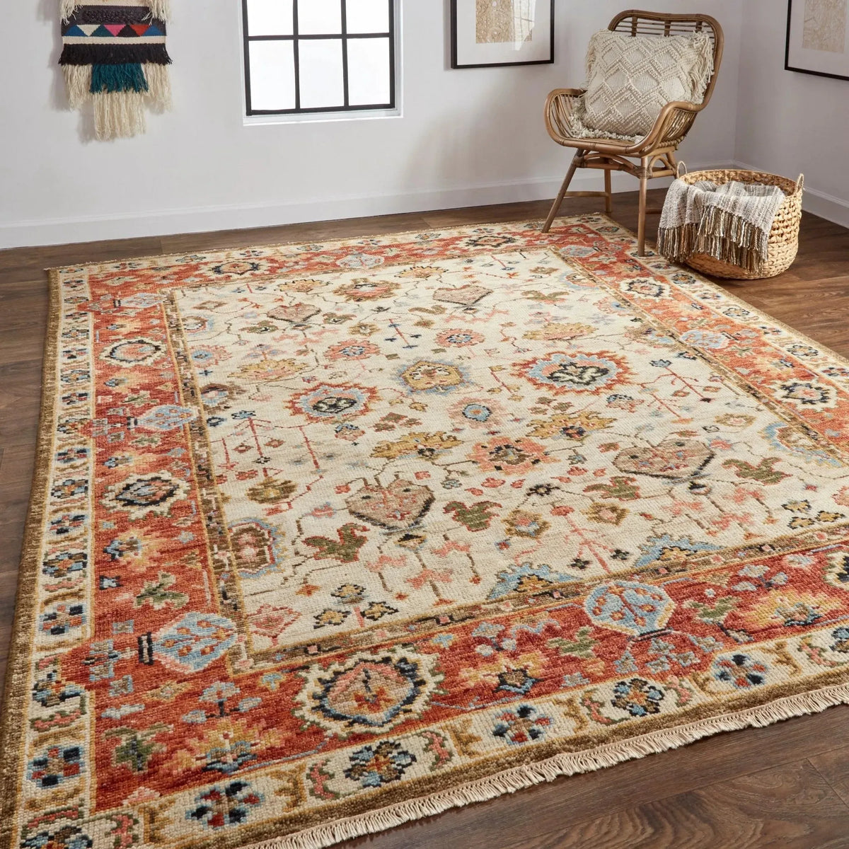 Carrington 9826805F Ivory/Red Rug