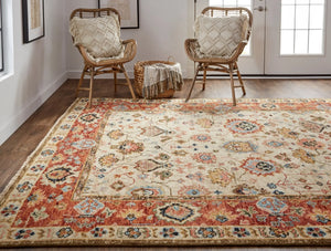 Carrington 9826805F Ivory/Red Rug