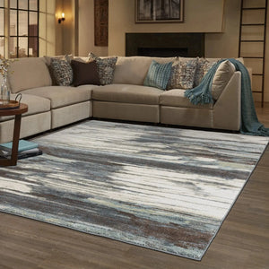Carson 9675A Blue Ivory Rug