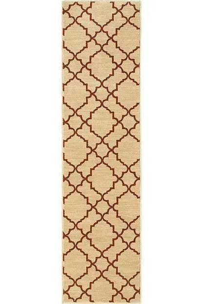 Casablanca 5178e Beige/ Rust Rug
