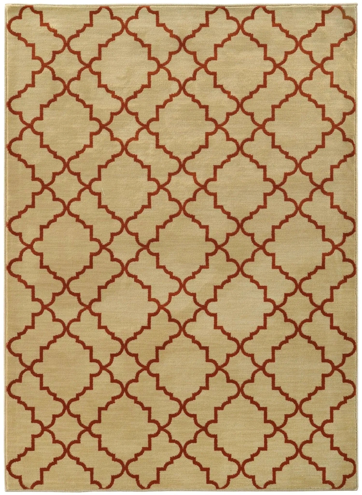 Casablanca 5178e Beige/ Rust Rug