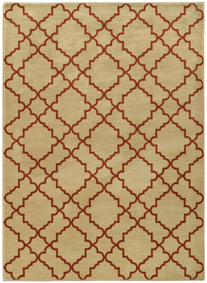 Casablanca 5178e Beige/ Rust Rug