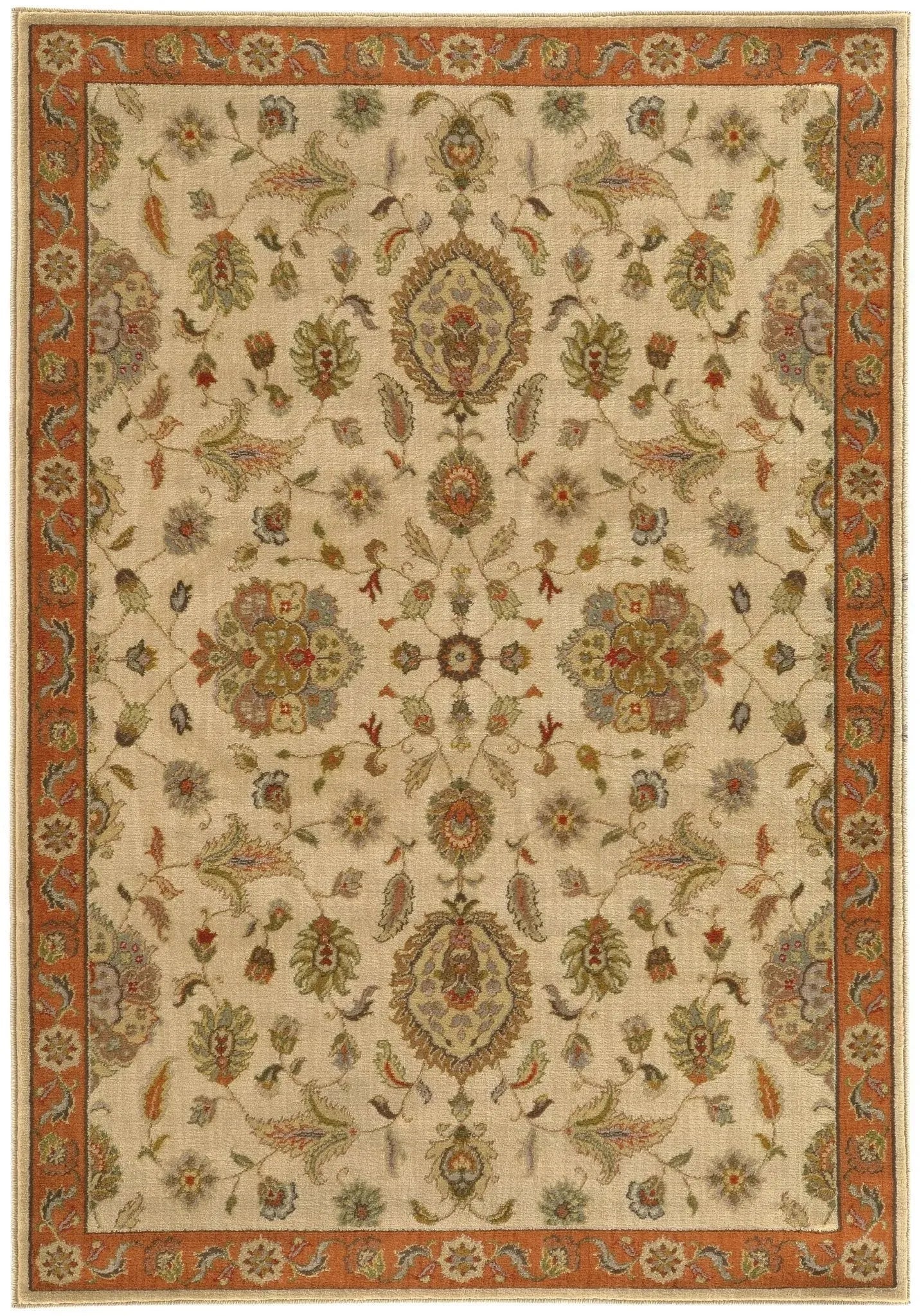 Casablanca 5317b Beige/ Rust Rug