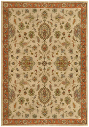 Casablanca 5317b Beige/ Rust Rug