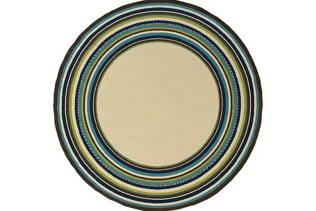 Caspian 1003X Ivory/ Blue Rug