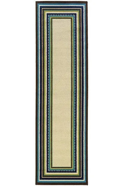 Caspian 1003X Ivory/ Blue Rug