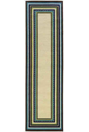 Caspian 1003X Ivory/ Blue Rug
