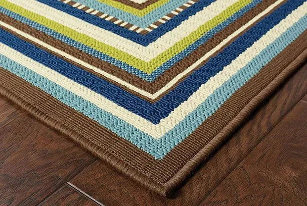 Caspian 1003X Ivory/ Blue Rug